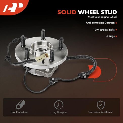 A-Premium 2 × محمل العجلة الأمامية ومجموعة المحور مع ABS و5 عروات متوافقة مع Jeep Commander 2006-2010، Grand Cherokee 2005-2010، 4WD وRWD in Saudi Arabia