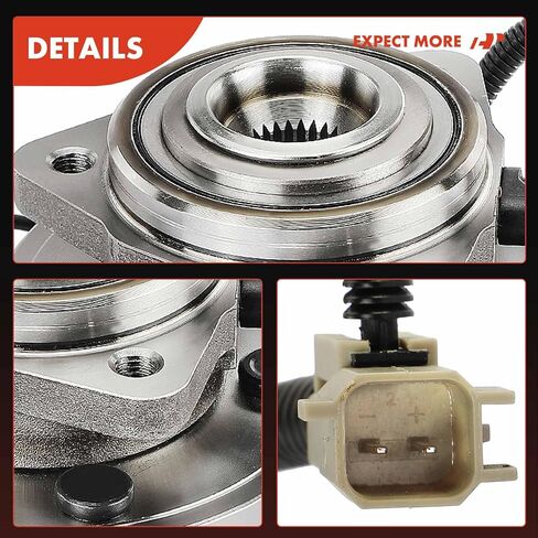 A-Premium 2 × محمل العجلة الأمامية ومجموعة المحور مع ABS و5 عروات متوافقة مع Jeep Commander 2006-2010، Grand Cherokee 2005-2010، 4WD وRWD in Saudi Arabia