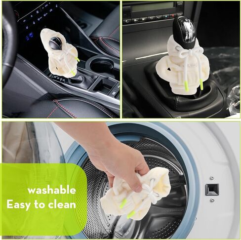 Shifter Hoodie Gear Shift Cover Gear Shift Hoodie Universal Car Shift Knob Hoodie 4.7 Inch Funny Hoodie Car Mini Hoodie for Car Shifter Gear Stick Hoodie Protector Decoration (Milky White) in Saudi Arabia