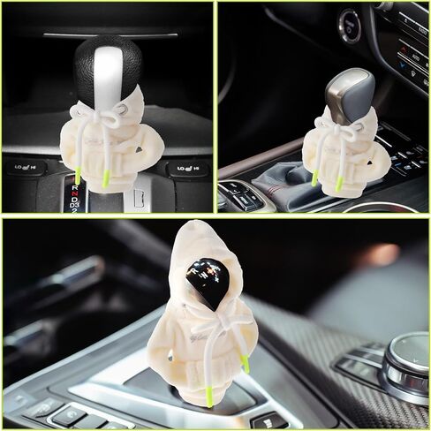 Shifter Hoodie Gear Shift Cover Gear Shift Hoodie Universal Car Shift Knob Hoodie 4.7 Inch Funny Hoodie Car Mini Hoodie for Car Shifter Gear Stick Hoodie Protector Decoration (Milky White) in Saudi Arabia
