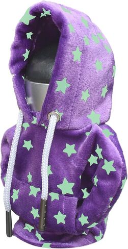 Car Shifter Cover Gear Shift Hoodie Universal Shift Knob Hoodie, Sweater Shifter Hoodie Automotive Interior Knob Cover Upgrade Star, Black A in Saudi Arabia