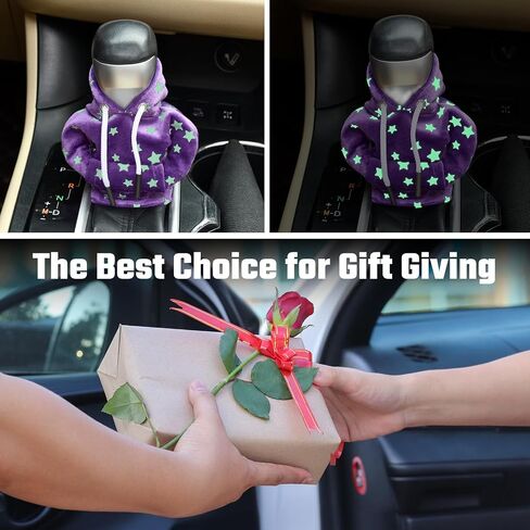 Car Shifter Cover Gear Shift Hoodie Universal Shift Knob Hoodie, Sweater Shifter Hoodie Automotive Interior Knob Cover Upgrade Star, Black A in Saudi Arabia