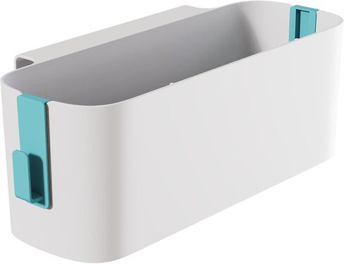 Bedside Hanging Storage Basket with Hooks, Bedside Organizer Storage Caddy Hanging for Dormitory Office Living Room Bunk Bed Shelf (White) in Kuwait