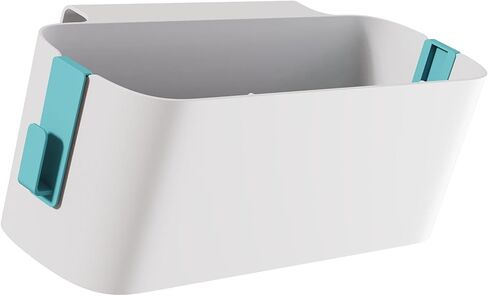 Bedside Hanging Storage Basket with Hooks, Bedside Organizer Storage Caddy Hanging for Dormitory Office Living Room Bunk Bed Shelf (White) in Kuwait