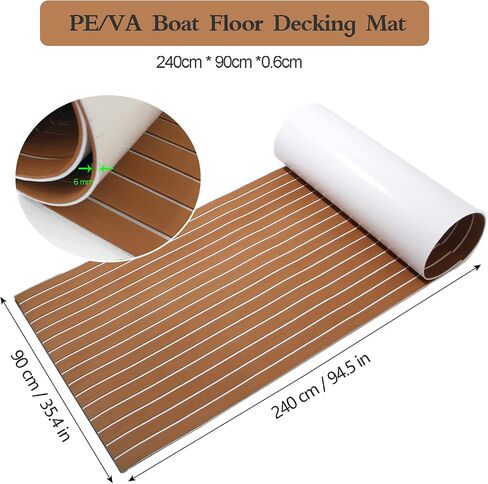 Boat Flooring Eva Foam Boat Decking Boat Flooring Decking Boat Flooring Foam for Kayak Sea Deck Decking Yacht Motorboat, RV Flooring, Surfboard Traction Pad(94.5"× 35.4") in Saudi Arabia