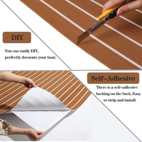 Boat Flooring Eva Foam Boat Decking Boat Flooring Decking Boat Flooring Foam for Kayak Sea Deck Decking Yacht Motorboat, RV Flooring, Surfboard Traction Pad(94.5"× 35.4") in Saudi Arabia