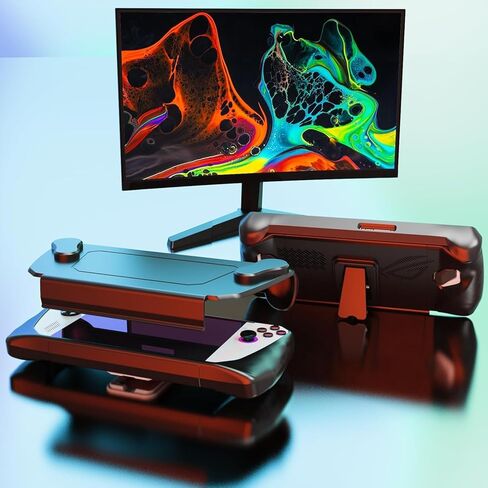 حافظة حماية كاملة من Grathia لجهاز ASUS Rog Ally مع غطاء أمامي قابل للفصل، وواقي مضاد للصدمات لوحدات التحكم مع حامل مدمج، وتصميم غير قابل للانزلاق ومضاد للخدش باللون الأسود in Kuwait