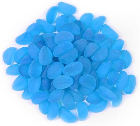 SumDirect 1LB Flat Glass Marbles - Matte Royal Blue Vase Fillers Beads, Sea Glass Beads for Vase Craft Fish Tank in Saudi Arabia