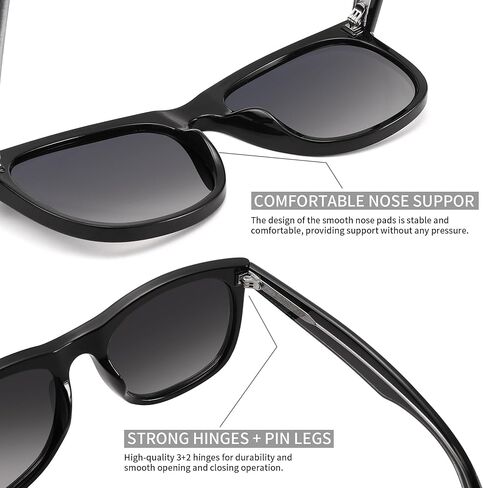 نظارات شمسية للرجال من Pro Acme - نظارات شمسية كبيرة ذات ظلال مربعة كلاسيكية للنساء أثناء القيادة والصيد وحماية من الأشعة فوق البنفسجية in Kuwait