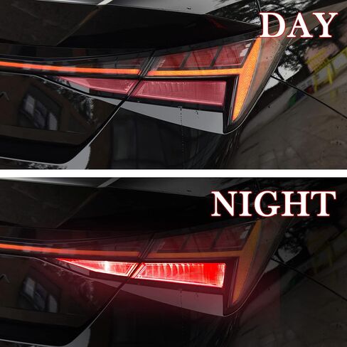 TOMALL Headlight Sidemarker Rear Fog Light Vinyl Films Smoke Tint Compatible with Hyundai Elantra 2021-2023 PreCut Light Transmission Amber Edges Delete Stickers Car Decal Decoration (Red-2pair) in Saudi Arabia