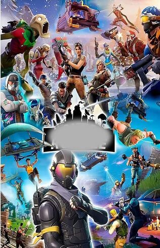 Battle Royale لعبة فيديو تحت عنوان غرفة النوم جدار الفن المطبوعات والملصقات ملصقات الألعاب لتزيين غرفة الأولاد في سن المراهقة، هدايا الأولاد ومجموعة لوازم حفلة عيد ميلاد - نسخة غير مؤطرة 16 "× 24" بوصة قماش ملصق صور لغرفة الأطفال (16 × 24 بوصة، أزرق) in Kuwait