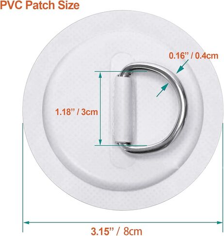 رقعة على شكل حرف D من الفولاذ المقاوم للصدأ لزورق الكاياك القابل للنفخ، وملحقات لوح التجديف بحامل مجداف الكاياك، و6 أزواج من مشابك المجداف ومجموعة رقعة على شكل حرف D من مادة PVC، لا يتضمن أي غراء in Kuwait