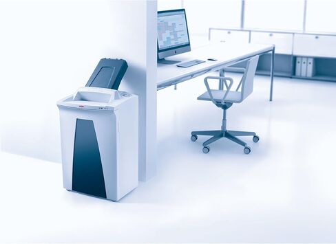 HSM SECURIO AF500 آلة التقطيع المتقاطعة المزودة بتغذية الورق تلقائيًا؛ تمزيق ما يصل إلى 500 قطعة تلقائيًا/121.7 يدويًا؛ سعة 21.7 جالون in Kuwait