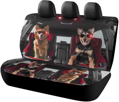 Delerain Car Seat Covers Set 2Pcs, Strawberry Flowers Universal Front Car Seats Vehicle Enterior Protector Suitable Fits Most Car Auto SUV Sedan Truck in Saudi Arabia