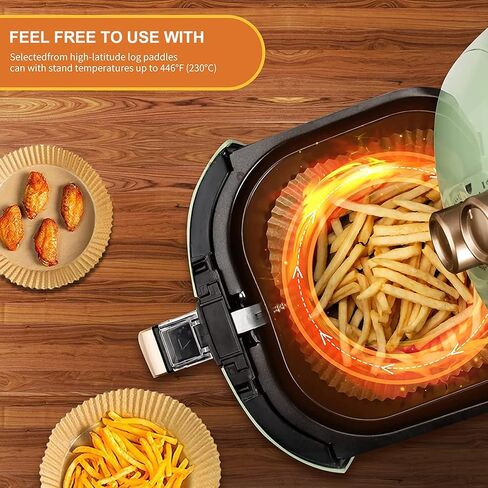 قطعتان من بطانات مقلاة الهواء المصنوعة من السيليكون، مقاس 8 بوصة، ملحقات فرن مقلاة الهواء القابلة لإعادة الاستخدام، وعاء سلة من السيليكون، وعاء مستدير مقاوم للحرارة وقابل للغسل، 25 قطعة بديلة من بطانات ورق البرشمان لمقلاة هوائية من 3 إلى 5 كيو تي in Kuwait