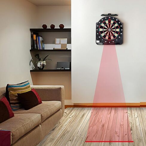 IgnatGames Laser Toe Line Marker - 2 in 1 Adjustable Laser Throw Line and LED Lights for Bristle or Electronic Dart Board, Electric Power Source not Included in Kuwait