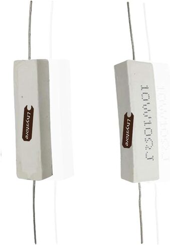 مقاوم الأسمنت، Ltvystore 30 عبوة 10 وات 10 أوم 5% مقاومات أسمنت سيراميك ثابتة للجروح 1.9 بوصة × 0.39 بوصة × 0.35 بوصة in Kuwait