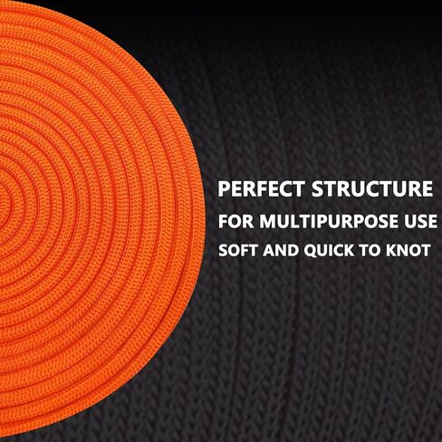 650lb Paracord Rope, Type III Paracord 50', 100', 200', 500'，1000' Lengths，4mm 9 Strand Parachute Spool Cord for DIY Projects and Outdoor in Saudi Arabia