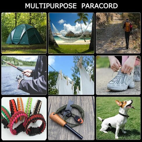 650lb Paracord Rope, Type III Paracord 50', 100', 200', 500'，1000' Lengths，4mm 9 Strand Parachute Spool Cord for DIY Projects and Outdoor in Saudi Arabia