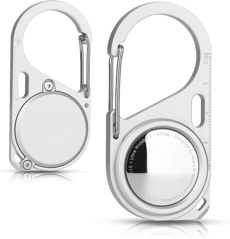 سلسلة مفاتيح حامل AirTag، حافظة Airtag واقية مع حلقة معدنية، حافظة Airtag مقاومة للصدمات للغاية مع مشبك زنبركي، ملحق Airtag للمفاتيح والحيوانات الأليفة والأمتعة وحقائب الظهر in Kuwait