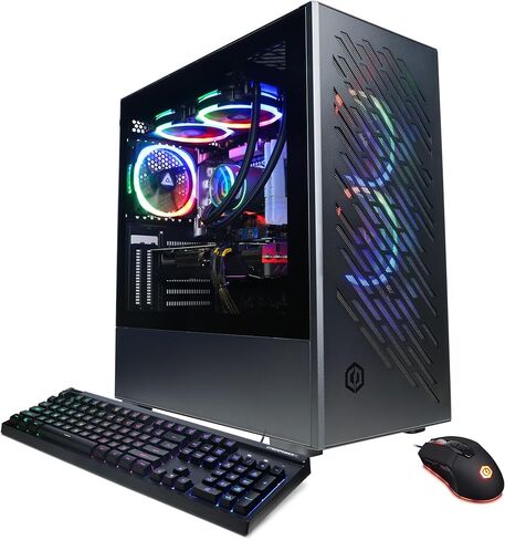 كمبيوتر CyberPowerPC Gamer Supreme Liquid Cool للألعاب، AMD Ryzen 9 7900X 4.7 جيجا هرتز، GeForce RTX 4070 Ti Super 16 جيجا، 64 جيجا DDR5، 2 تيرابايت PCIe Gen4 SSD، جاهز للواي فاي ونظام التشغيل Windows 11 Home (SLC8350A3) in Kuwait