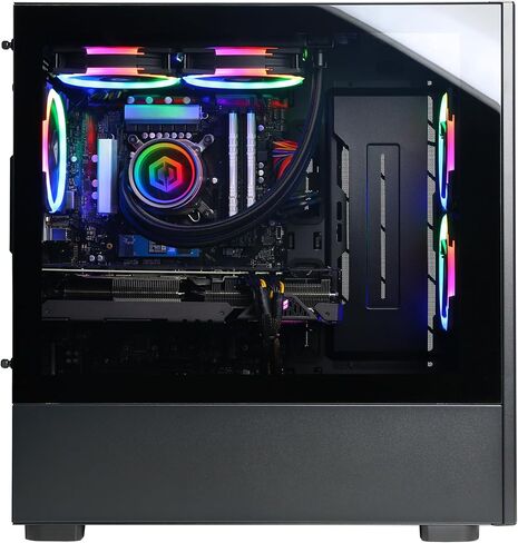كمبيوتر CyberPowerPC Gamer Supreme Liquid Cool للألعاب، AMD Ryzen 9 7900X 4.7 جيجا هرتز، GeForce RTX 4070 Ti Super 16 جيجا، 64 جيجا DDR5، 2 تيرابايت PCIe Gen4 SSD، جاهز للواي فاي ونظام التشغيل Windows 11 Home (SLC8350A3) in Kuwait