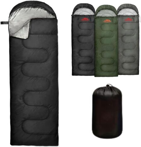 Oversized 0 Degree Cold Weather Sleeping Bag for Adult, 3-4 Seasons, Hooded, Waterproof, Windproof, Overstuffed Fits up to 6' 4", Light Weight, Mummy Style Butterfly Sleeping Bag in Saudi Arabia