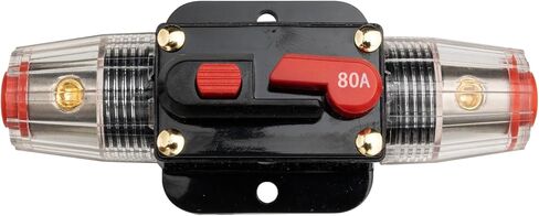 20 Amp Audio Circuit Breaker, 12V-24V DC Fuse Holder, Breaker Switch, Inline Circuit Breaker with Reset Button, for Automotive Marine Boat Audio System Current Overload Protection… in Kuwait