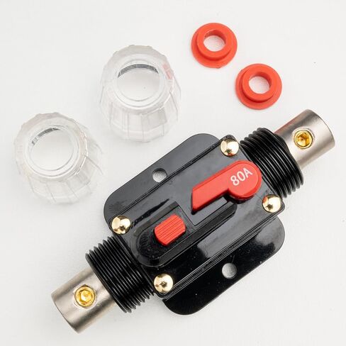 20 Amp Audio Circuit Breaker, 12V-24V DC Fuse Holder, Breaker Switch, Inline Circuit Breaker with Reset Button, for Automotive Marine Boat Audio System Current Overload Protection… in Kuwait