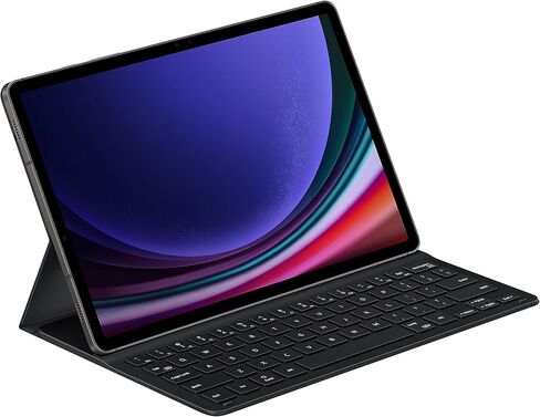 غطاء لوحة مفاتيح Samsung Galaxy Tab S9 FE نحيف، حافظة حماية للكمبيوتر اللوحي، تصميم رفيع وخفيف الوزن، ظهر مغناطيسي، تجربة تشبه الكمبيوتر الشخصي، مشاركة لوحة المفاتيح اللاسلكية، إصدار الولايات المتحدة، أسود in Saudi Arabia