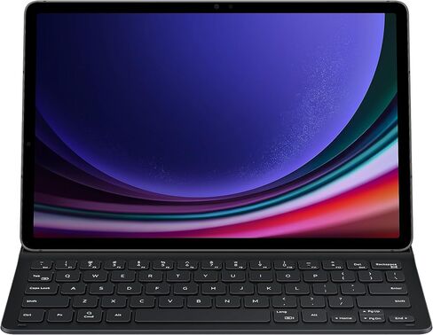 غطاء لوحة مفاتيح Samsung Galaxy Tab S9 FE نحيف، حافظة حماية للكمبيوتر اللوحي، تصميم رفيع وخفيف الوزن، ظهر مغناطيسي، تجربة تشبه الكمبيوتر الشخصي، مشاركة لوحة المفاتيح اللاسلكية، إصدار الولايات المتحدة، أسود in Saudi Arabia