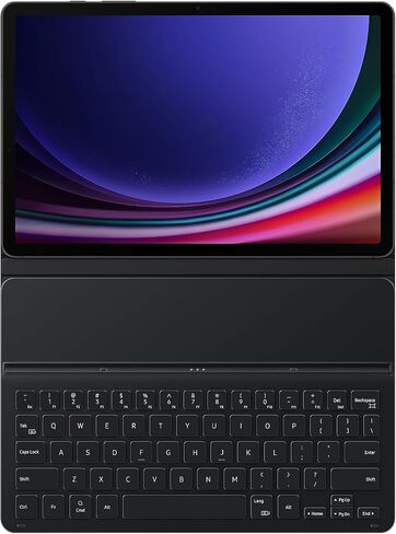 غطاء لوحة مفاتيح Samsung Galaxy Tab S9 FE نحيف، حافظة حماية للكمبيوتر اللوحي، تصميم رفيع وخفيف الوزن، ظهر مغناطيسي، تجربة تشبه الكمبيوتر الشخصي، مشاركة لوحة المفاتيح اللاسلكية، إصدار الولايات المتحدة، أسود in Saudi Arabia