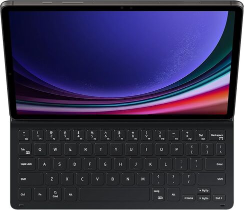 غطاء لوحة مفاتيح Samsung Galaxy Tab S9 FE نحيف، حافظة حماية للكمبيوتر اللوحي، تصميم رفيع وخفيف الوزن، ظهر مغناطيسي، تجربة تشبه الكمبيوتر الشخصي، مشاركة لوحة المفاتيح اللاسلكية، إصدار الولايات المتحدة، أسود in Saudi Arabia