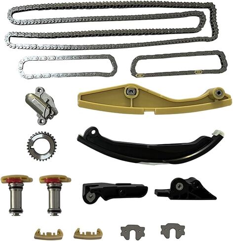 Engine Timing Chain Kit W/Tensioner, Compatible with Ford F-150/Transit/Flex/Police Interceptor/Taurus/Edge/Explorer/Mustang & Lincoln MKS/MKX/MKZ 2011-2019 V6 3.5L 3.7L in Kuwait