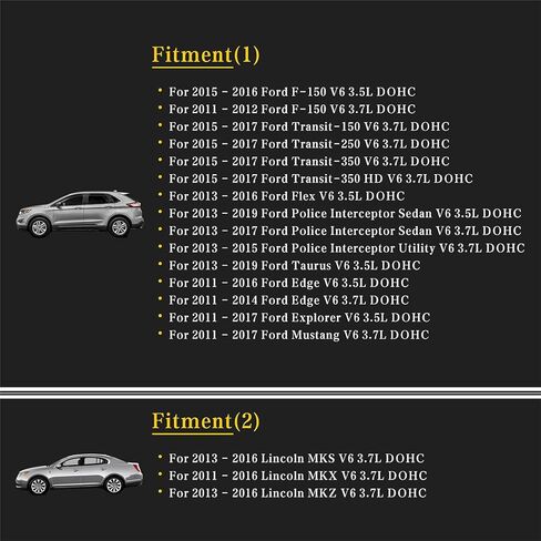 Engine Timing Chain Kit W/Tensioner, Compatible with Ford F-150/Transit/Flex/Police Interceptor/Taurus/Edge/Explorer/Mustang & Lincoln MKS/MKX/MKZ 2011-2019 V6 3.5L 3.7L in Kuwait