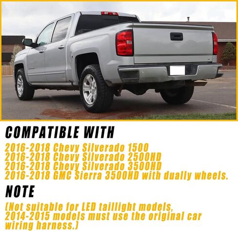 Boine متوافق مع 2014-2015 Chevy Silverado 1500 2500HD 3500HD، GMC Sierra 3500 HD ضوء خلفي للراكب الأيمن - لمبة وحزام أمان (جانب الراكب الأيمن) in Kuwait