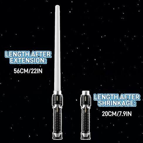 Retractable Light Sabers for Kids - Light Up Saber Mini Lightsaber Sword Toys for Boys Girls Party Supplies Easter Birthday Toy (2 Pcs) in Saudi Arabia