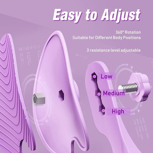 Thigh Master Resistance Adjustable, Inner Thigh Workout Equipment, Leg Exercise Equipment for Women, Hip Trainer and Pelvic Floor Muscle Trainer, Glute & Inner Thigh Exerciser - Purple in Saudi Arabia