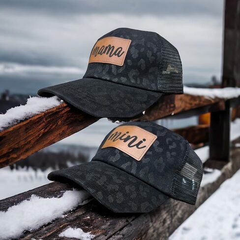 Women's Ponytail hat, Women's hat, Leopard Print Baseball Cap, Women's Western Print hat in Kuwait