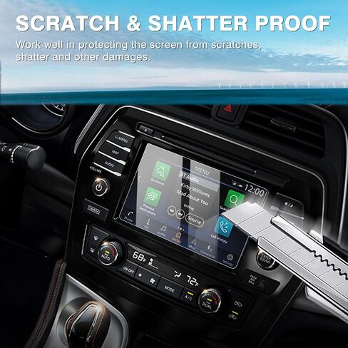 Karltys 2 Pack 8-Inch Screen Protector for 2021-2024 Nissan Kicks SV SR /16-24 Murano /16-24 Maxima /20-24 Versa Accessories, 9H Hardness Touchscreen Tempered Glass Cover Anti Fingerprint in Saudi Arabia