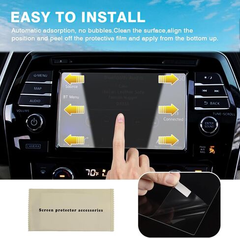 Karltys 2 Pack 8-Inch Screen Protector for 2021-2024 Nissan Kicks SV SR /16-24 Murano /16-24 Maxima /20-24 Versa Accessories, 9H Hardness Touchscreen Tempered Glass Cover Anti Fingerprint in Saudi Arabia