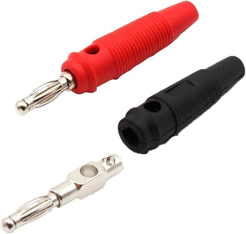 SKY TOPPOWER 4mm Banana Plugs Solder 20PCS/lot DIY Banana Plug Connectors Adapters for Electronics Testing, Repairing& Researching Accessories (Red 10pcs + Black 10pcs) in Saudi Arabia