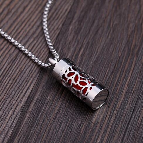 JEAN SMILE Essential Oil Necklace for Women - Aromatherapy Pendant, 316L Stainless Steel Diffuser Jewelry Gift for Men and Women - Perfect for Christmas, Birthday XN064-9 in Kuwait