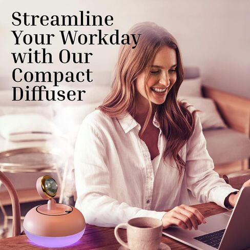 Essential Oil Diffuser, Quiet Aromatherapy. Mist Humidifier. Natural Home Fragrance Aroma Diffuser with LED Colors. with a Cool Night lamp. 300ml in Saudi Arabia