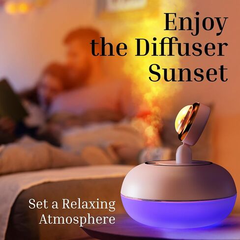Essential Oil Diffuser, Quiet Aromatherapy. Mist Humidifier. Natural Home Fragrance Aroma Diffuser with LED Colors. with a Cool Night lamp. 300ml in Saudi Arabia