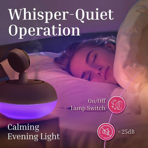 Essential Oil Diffuser, Quiet Aromatherapy. Mist Humidifier. Natural Home Fragrance Aroma Diffuser with LED Colors. with a Cool Night lamp. 300ml in Saudi Arabia