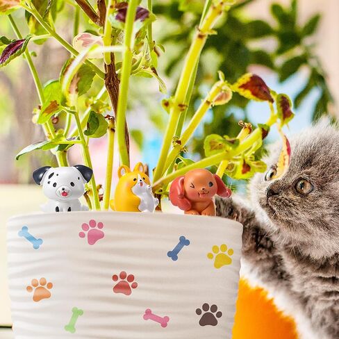 12 Pieces Cute Dog Figurines Set Mini Resin Dog Toy Figures Puppy Party Decorations Cake Cupcake Toppers for Home Garden Birthday Party Plant Pots Decor in Saudi Arabia