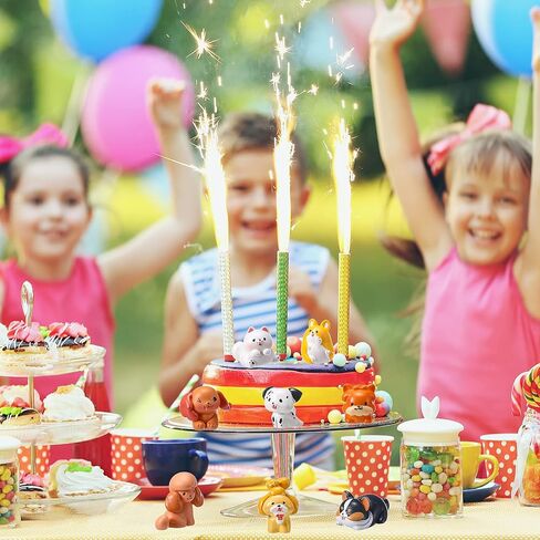 12 Pieces Cute Dog Figurines Set Mini Resin Dog Toy Figures Puppy Party Decorations Cake Cupcake Toppers for Home Garden Birthday Party Plant Pots Decor in Saudi Arabia
