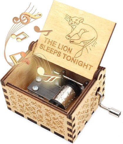 صندوق الموسيقى الخشبي – صندوق الموسيقى الأسد ينام الليلة – مجموعة واحدة in Kuwait