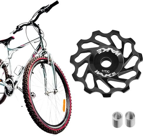 2Pcs Bicycle Ceramic Derailleur Pulley Wheel Quality Aluminum Alloy 11T Bike Derailleur Roller Compatible Shaft Diameter 4 / 5 / 6mm Derailleur Guide Roller Accessories in Saudi Arabia
